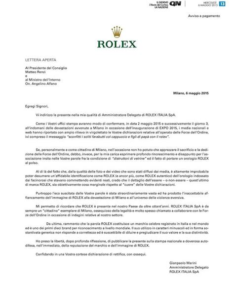 lettre de motivation rolex|rolex montre.